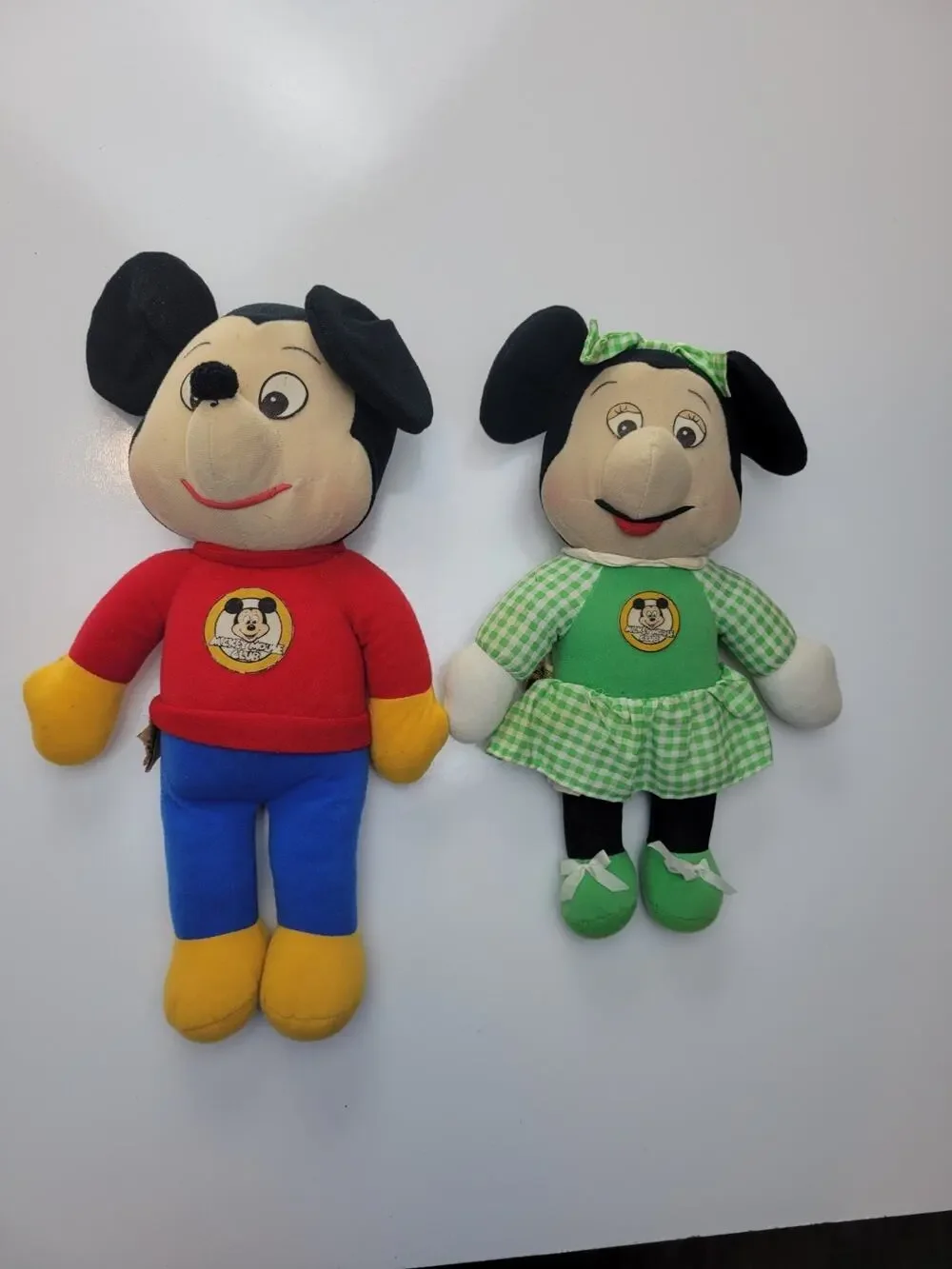 Vintage 70’s Knickerbocker Mickey & Minnie Mouse plush, Mickey Mouse clubhouse